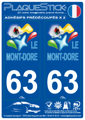 63 -Le Mont-Dore PlaqueStick