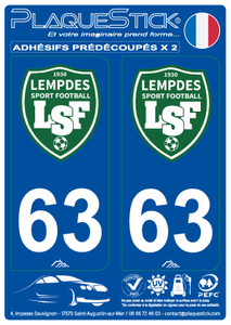 63 -Lempdes "Sport Football" PlaqueStick