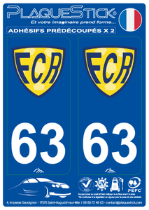 63 -Riom "Football Club" PlaqueStick