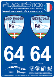 64 -Bayonne "Aviron F.C." PlaqueStick