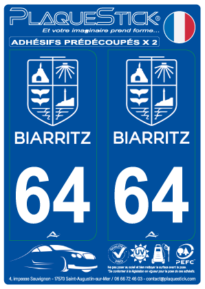 64 -Biarritz PlaqueStick
