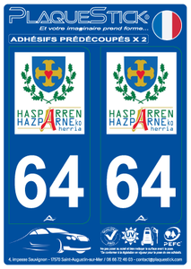 64 -Hasparren PlaqueStick