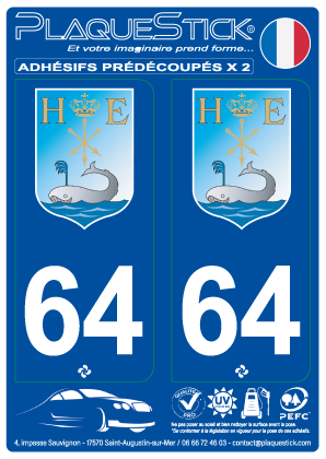64 -Hendaye PlaqueStick