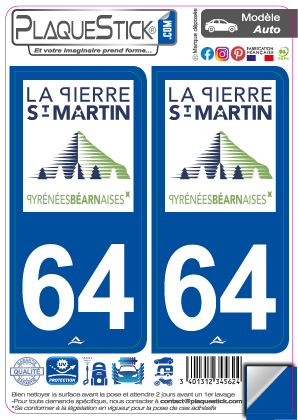 64 -La Pierre St-Martin PlaqueStick