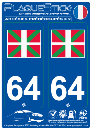 64 -Pays Basque PlaqueStick