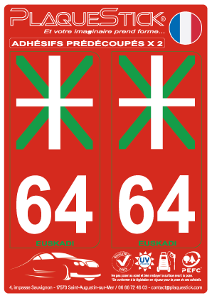 64 -Le Basque PlaqueStick