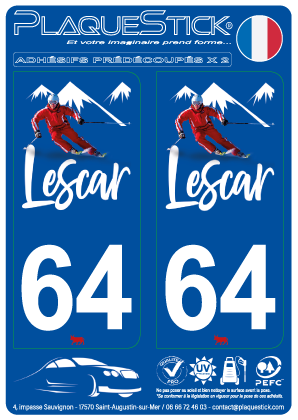 64 -Lescar PlaqueStick