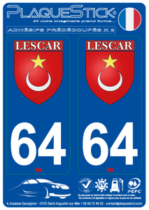64 -Lescar "Blason" PlaqueStick