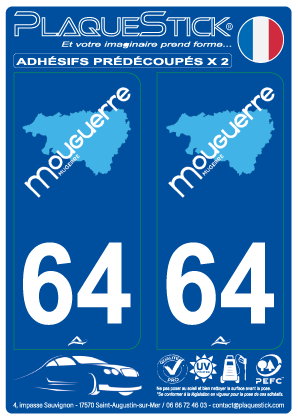 64 -Mouguerre-Mugerre PlaqueStick