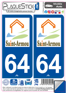 64 -Saint-Armou PlaqueStick