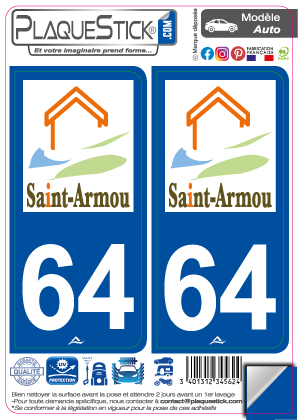 64 -Saint-Armou PlaqueStick