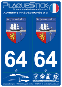 64-Saint-Jean-de-Luz "Blason" PlaqueStick