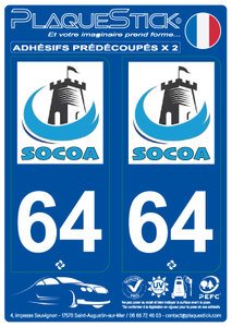 64 -socoa PlaqueStick