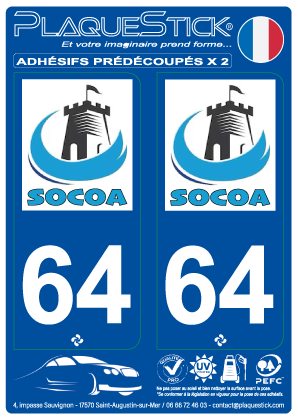 64 -socoa PlaqueStick