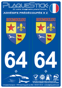 64 -Soumoulou "Blason" PlaqueStick