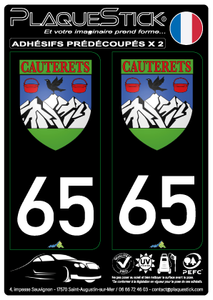 65 - Cauterets "Coat of Arms" Black background
