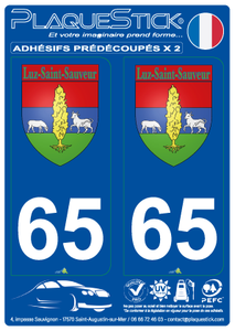 65 -Luz-Saint-Sauveur "Blason" PlaqueStick