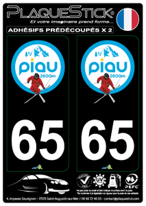 65 -Piau "2600" Fond noir PlaqueStick