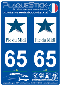 65 -Pic du Midi PlaqueStick