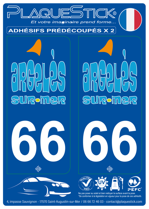 66 -Argelès-sur-Mer PlaqueStick