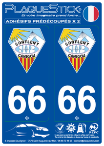 66 -Conflent-Canigou "Rugby" PlaqueStick