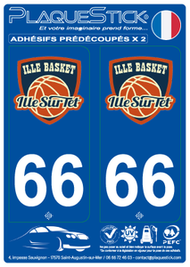 66 -Ille-sur-Têt "Basket" PlaqueStick