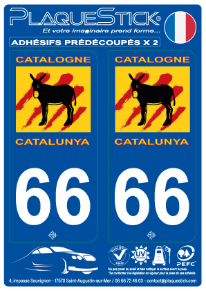 66 -L'Âne Catalan PlaqueStick