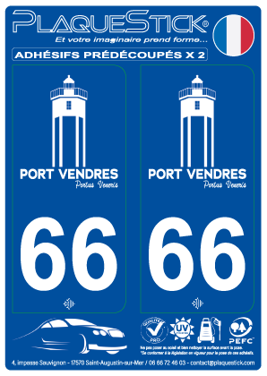 66 -Port-Vendres PlaqueStick