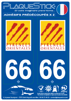 66 -Pyrénées Orientales PlaqueStick