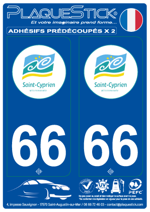 66 -Saint-Cyprien PlaqueStick