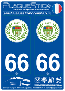 66 -Saint-Estève "FC" PlaqueStick