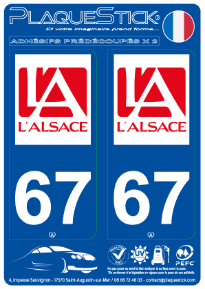 67 -L'Alsace PlaqueStick
