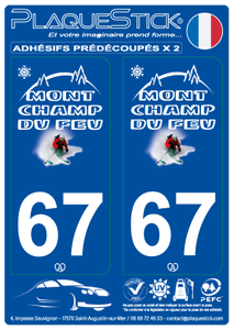 67 -Mont Champ-du-Feu PlaqueStick