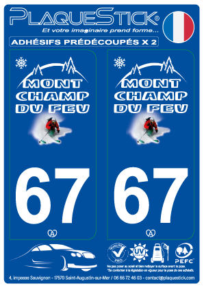 67 -Mont Champ-du-Feu PlaqueStick