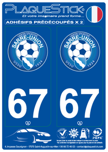 67 -Sarre-Union "Union Sportive" PlaqueStick