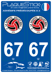 67 -Souffelweyersheim "La Souffel Volley-Ball" PlaqueStick