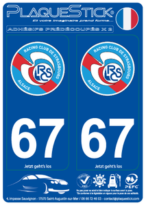 67 -Strasbourg "Racing Club" PlaqueStick