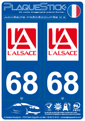 68 -L'Alsace PlaqueStick
