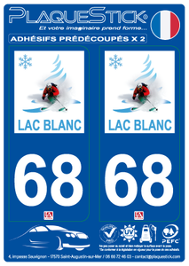 68 -Orbey "Lac Blanc" PlaqueStick
