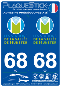 68 -Le Markstein "Station de la Vallée de Munster" PlaqueStick