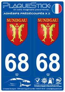 68 -Sundgau "Blason" PlaqueStick