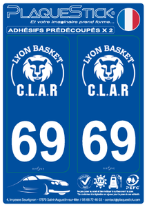 69 -Lyon "Basket" C.L.A.R PlaqueStick