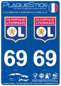 69 -Lyon "OL" PlaqueStick