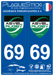 69 -Villeurbanne "ASVEL" Rugby PlaqueStick