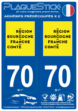 70 -Bourgogne-Franche-Comté PlaqueStick