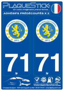 71-Bourbon-Lancy "US" Football PlaqueStick