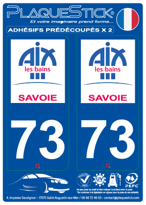 73 -Aix-les-Bains PlaqueStick