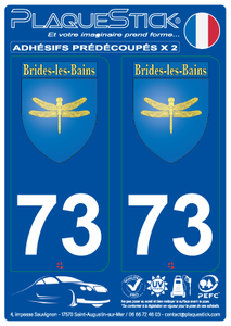 73 -Brides-les-Bains "Blason" PlaqueStick
