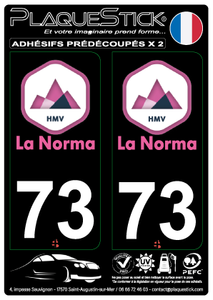 73 -La Norma "Haute Maurienne-Vanoise" Fond noir PlaqueStick