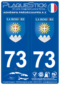 73 -La Rosière "Blason" PlaqueStick